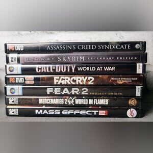 7 Mixed PC Games, Skyrim, Assassin's Creed, Call of Duty, Farcry, FEAR, + 2 More